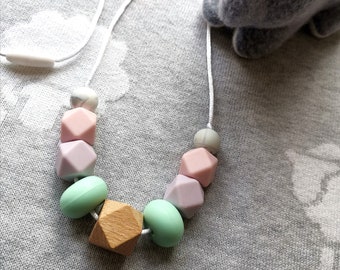 Collana per allattamento con perline in silicone/ausilio sensoriale