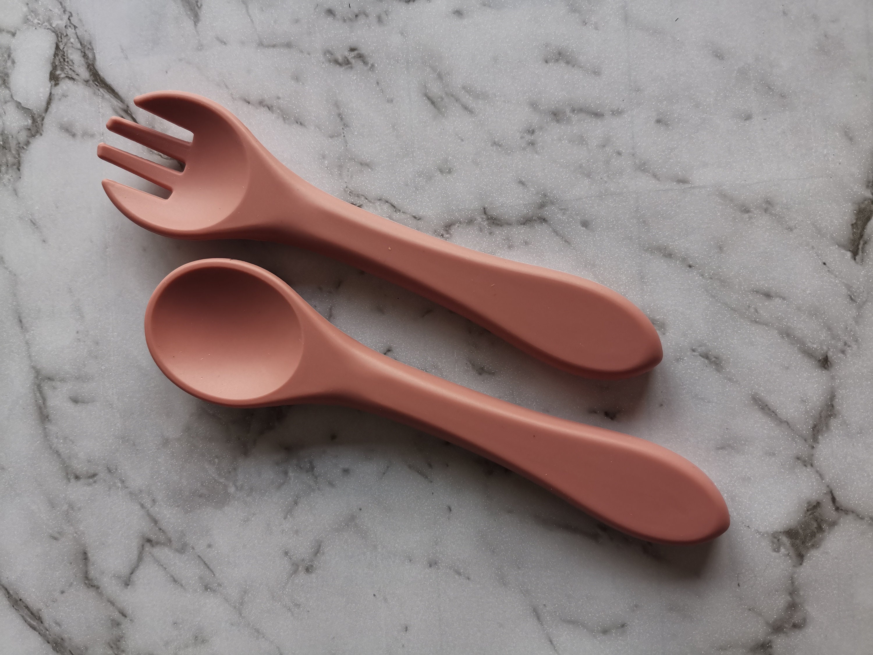 Neutral Tone Baby Feeding Utensils Silicon Selffeeding Etsy Australia