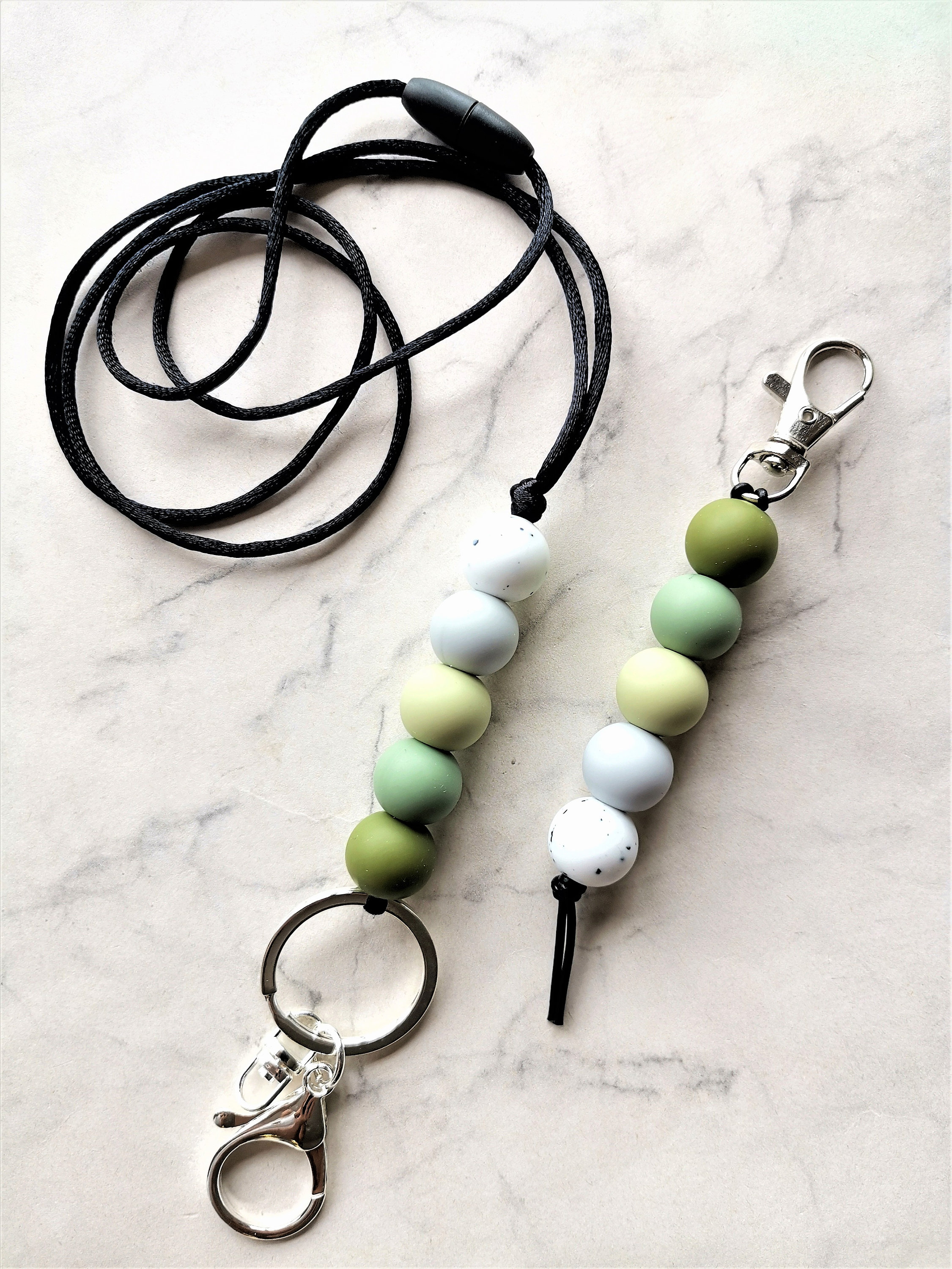 Silicone Beaded Lanyard Teacher Lanyards Christmas Gift id Etsy