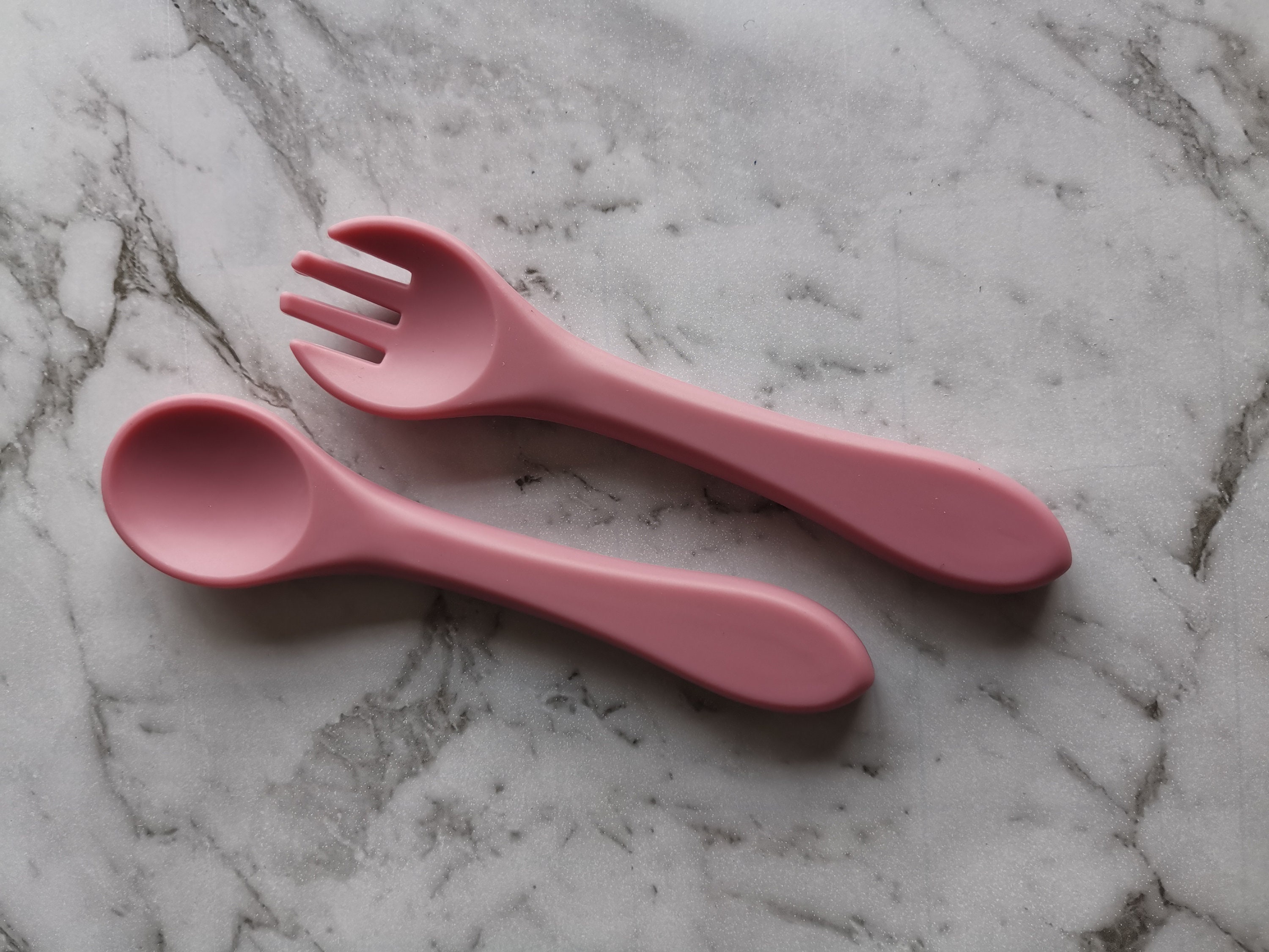 Neutral Tone Baby Feeding Utensils Silicon Selffeeding Etsy Australia
