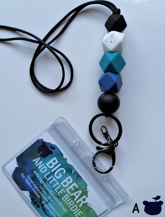 Teacher Pencil Lanyard Cuentas De Silicona Breakaway COLLAR COLGANTE ID Badge Ho - Foto 10