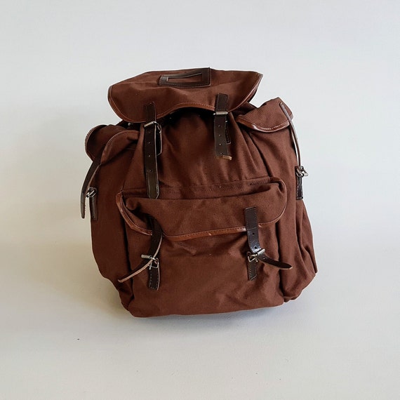 Vintage Backpack / Hiking Backpack / Brown / Vinta