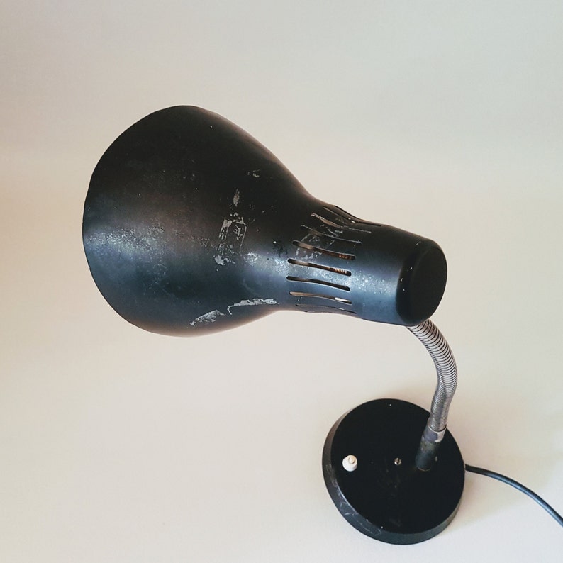 Vintage Table Lamp Desk Lamp Black Yugoslavia 70s