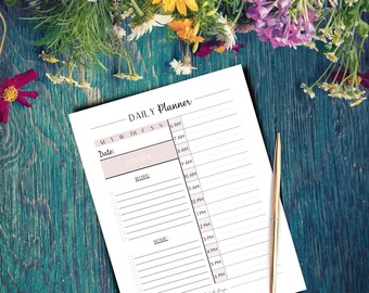 Plantilla de planificador diario - Imprimible - Descarga instantánea - PDF