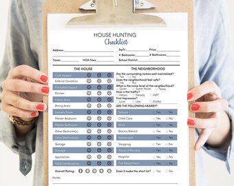 Bienes Raíces - Lista de verificación para la búsqueda de vivienda - Descarga instantánea - Plantilla - Digital - PDF