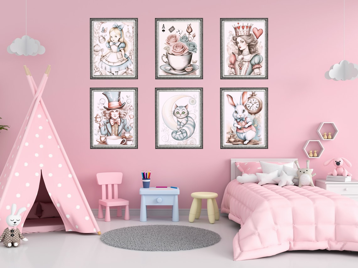 Alice in Wonderland Nursery Art | Room Decor for Girls | Disney Fairy ...