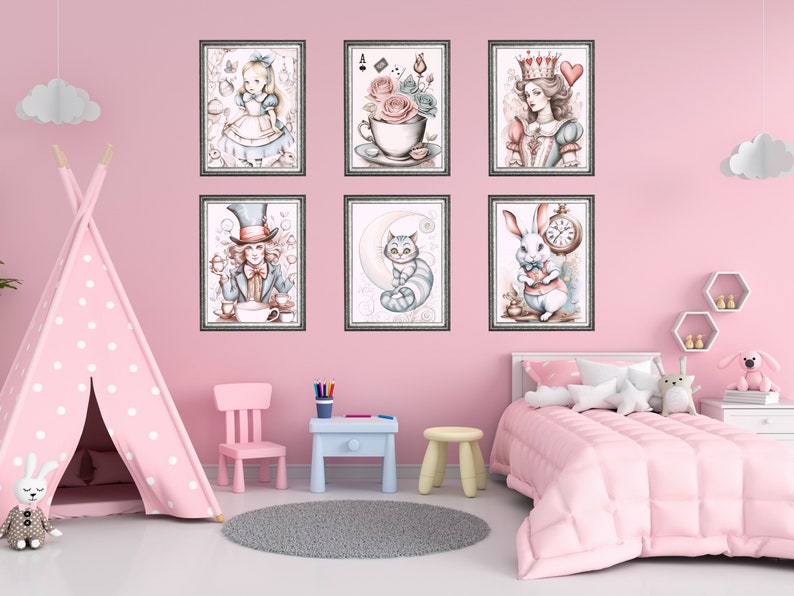 Alice in Wonderland Nursery Art | Room Decor for Girls | Disney Fairy ...