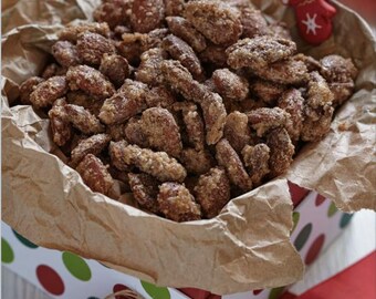 Receta galardonada de nueces pecanas confitadas dulces y saladas