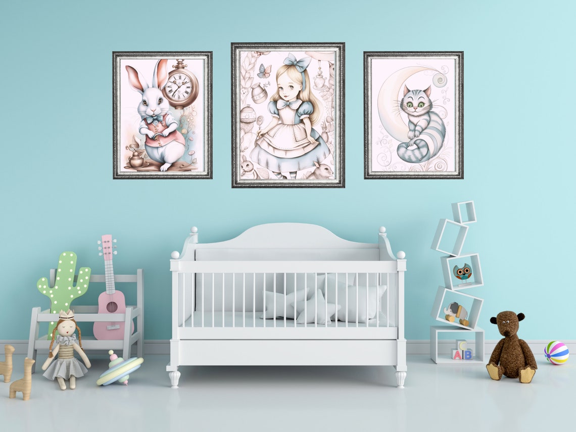 Alice in Wonderland Nursery Art | Room Decor for Girls | Disney Fairy ...