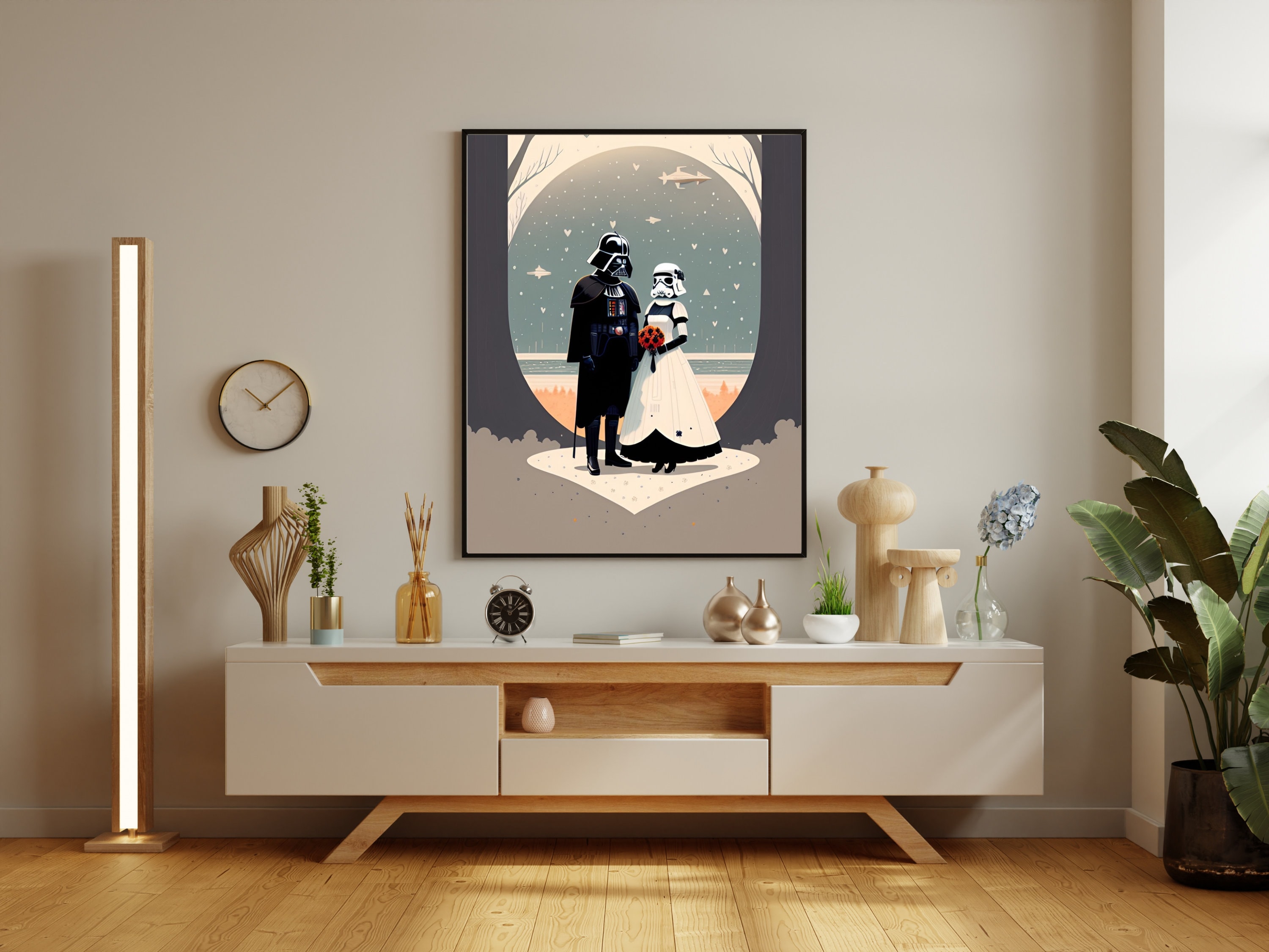 Darth Vader Wedding Print Funny Darth