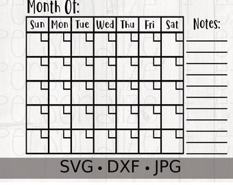 blank calendar svg etsy