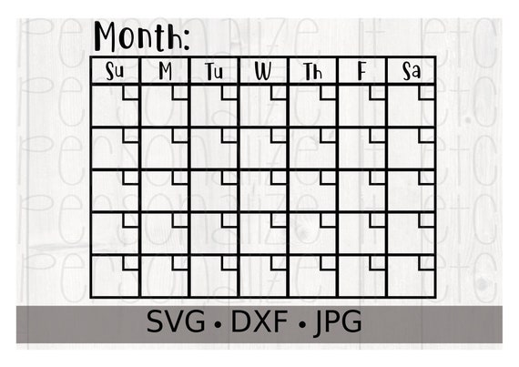 Download Calendar Svg File Month Of Svg Instant Download Use With Etsy