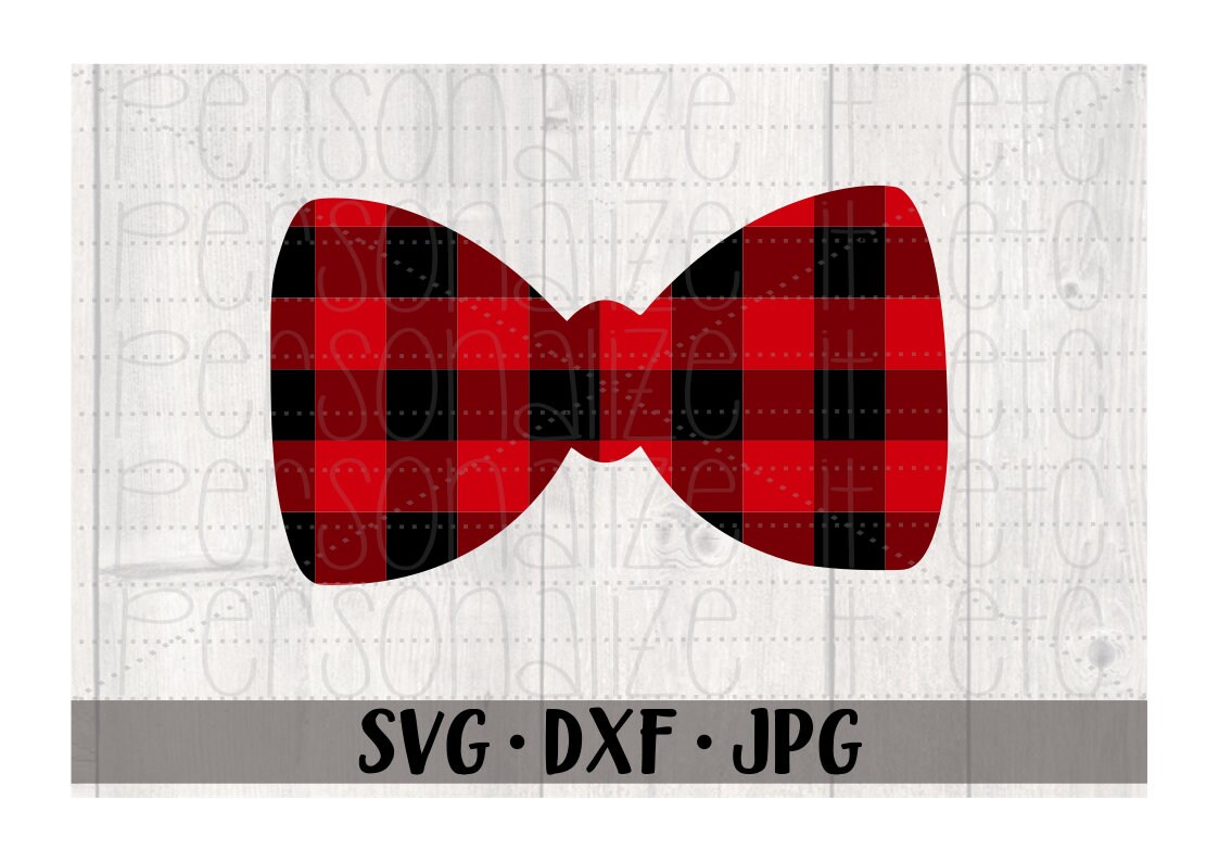 Fashion Checkered Hair Bow SVG