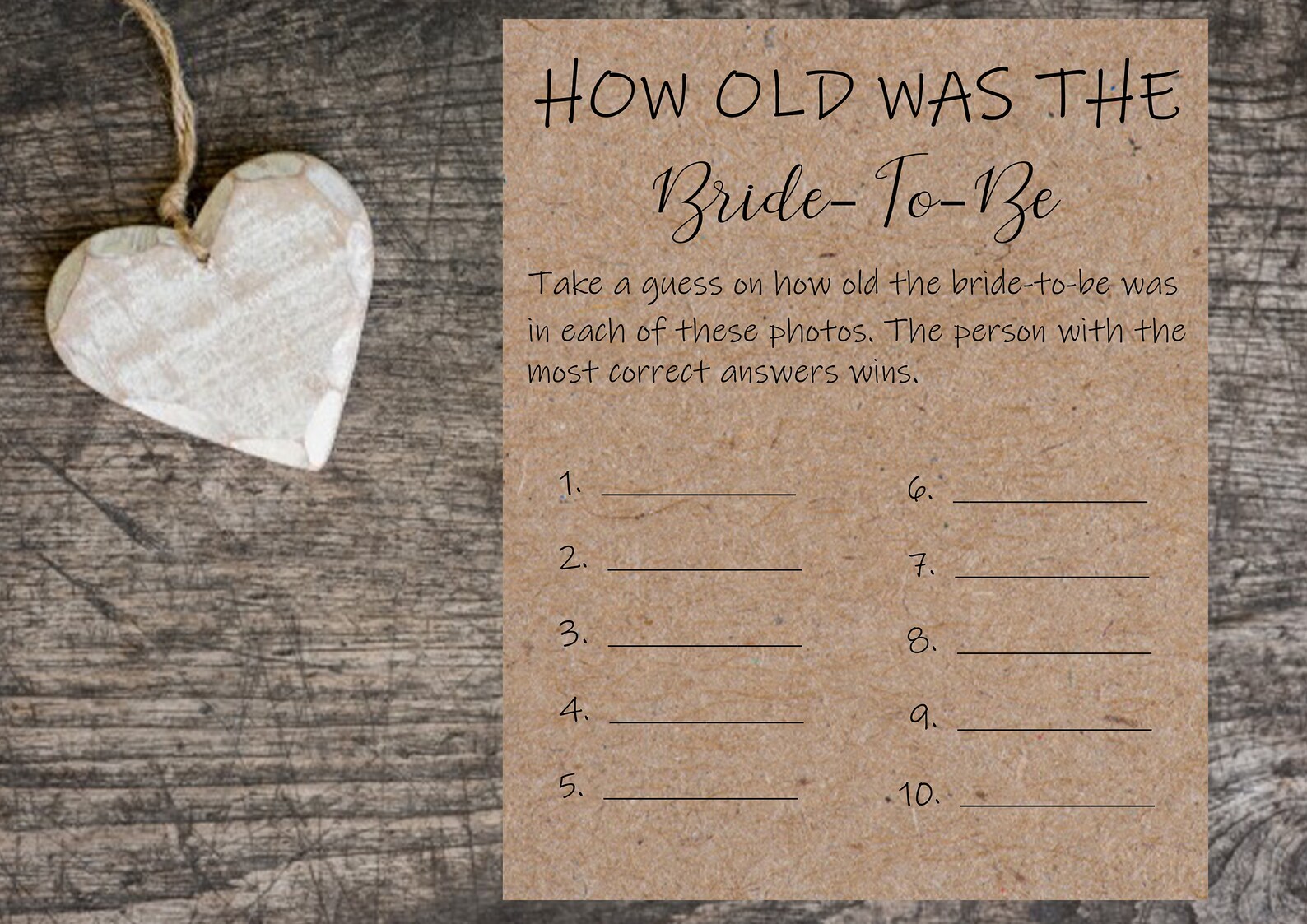 How Old Was the Bride-to-be Digital Instant Download - Etsy