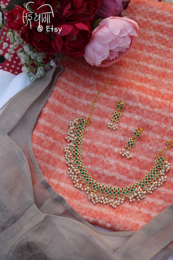 Indian Choker Gold Plated Attigai 