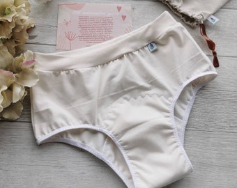 Menstrual PERIOD panties, HIGH WAIST, cotton jersey