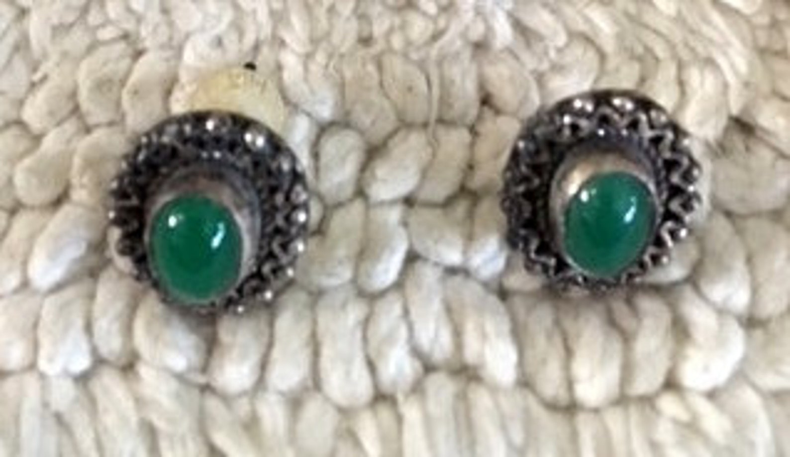 Earrings Silver Malachite Pierced Etsy UK