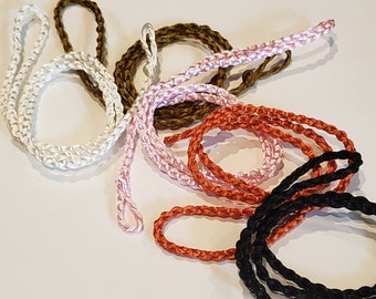Braided Dog Show Lead, Solid Color Cord