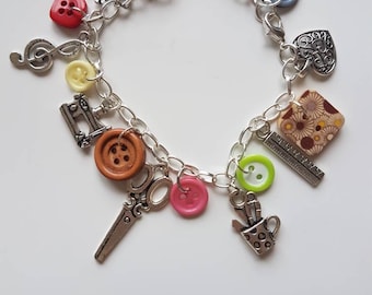 Craft/creative/artistic charm bracelet