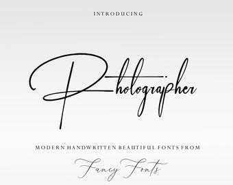 Handwritten Calligraphy Signature Font: Modern Script for Cricut & Logo (TTF, OTF Digital Download)