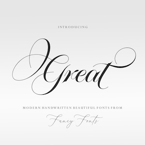 Calligraphy Script Font: Modern Handwritten Font for Cricut (TTF, Digital Download)