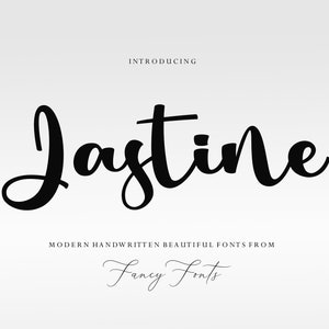 Jastine Font: Modern Bold Handwritten Font (TTF File)