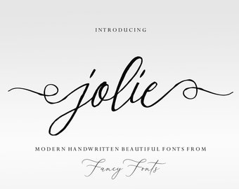 Jolie Script Font: Modern Calligraphy, Wedding & Commercial Use (Digital Download)