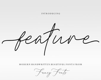 Feature Script Font: Modern Alphabet, Commercial Use (TTF Font Files)