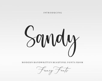 Sandy Script Font: Modern Cursive Handwritten Font (TTF File)