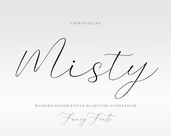 Misty Calligraphy Font: Modern Script, Wedding Font (Digital Download)