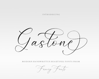 Police de caractères Gastone : calligraphie moderne, police de mariage (TTF, téléchargement numérique)