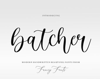 Batcher Schreibschrift: Moderne Kalligraphie, Cricut & Canva Schrift (Digitaler Download)