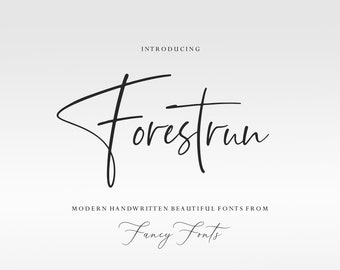 Forestrun Schreibschrift: Moderne Kalligraphie, Kommerzielle Nutzung (TTF Download)
