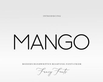 Mango Font: Modern Minimalist Font (TTF Digital Download)