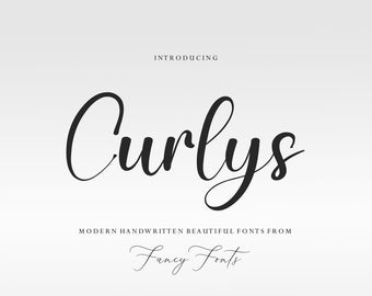 Curlys Script Font: Modern Cursive Calligraphy (TTF File)
