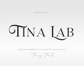 Tina Lab Serif Font, Modern Swash Font (TTF)