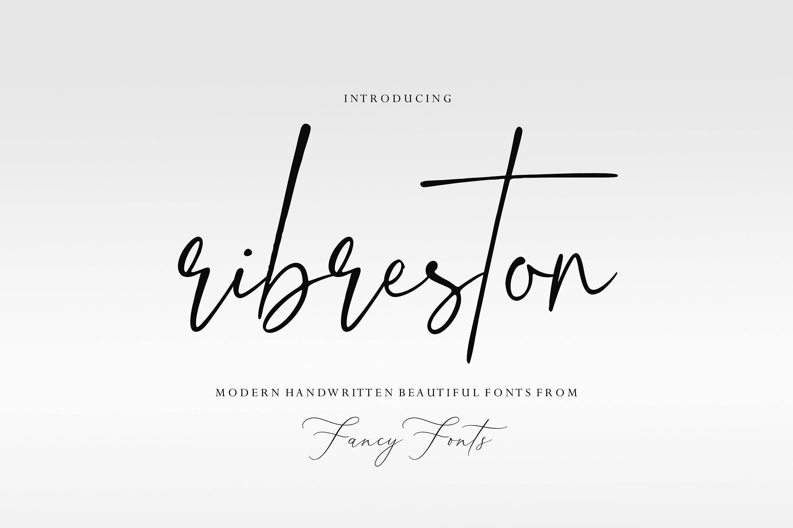 Ribreston Script Font: Elegant Handwritten Font (TTF File)