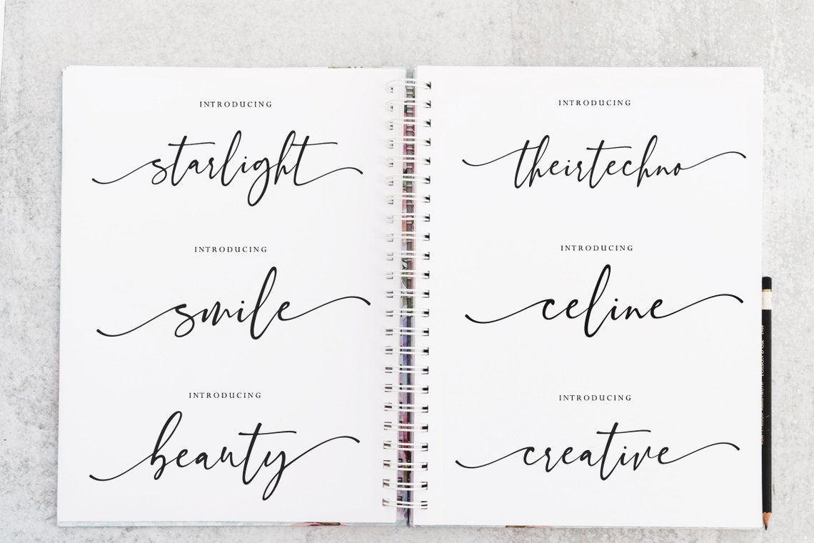 Beitmil Script Font: Modern Cursive With Swirls (TTF Digital Download ...