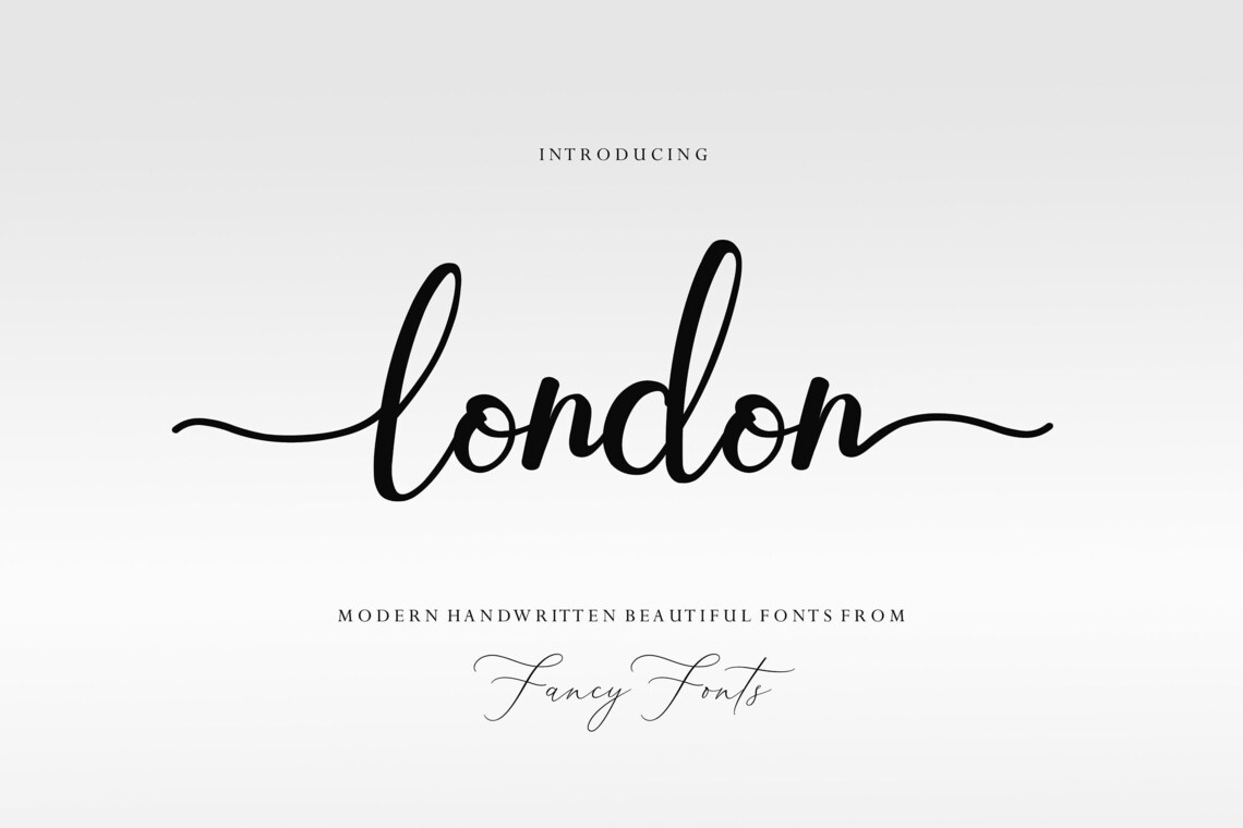 London Script London Script Font: Modern Calligraphy Font With Tails (TTF Digital ...