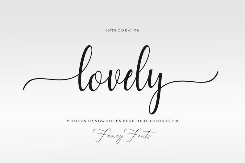 Lovely Script Font, Calligraphy Style (Digital Download) image 1