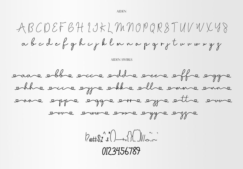 Aiden Script Font: Modern Handwritten Calligraphy (digital Font) - Etsy