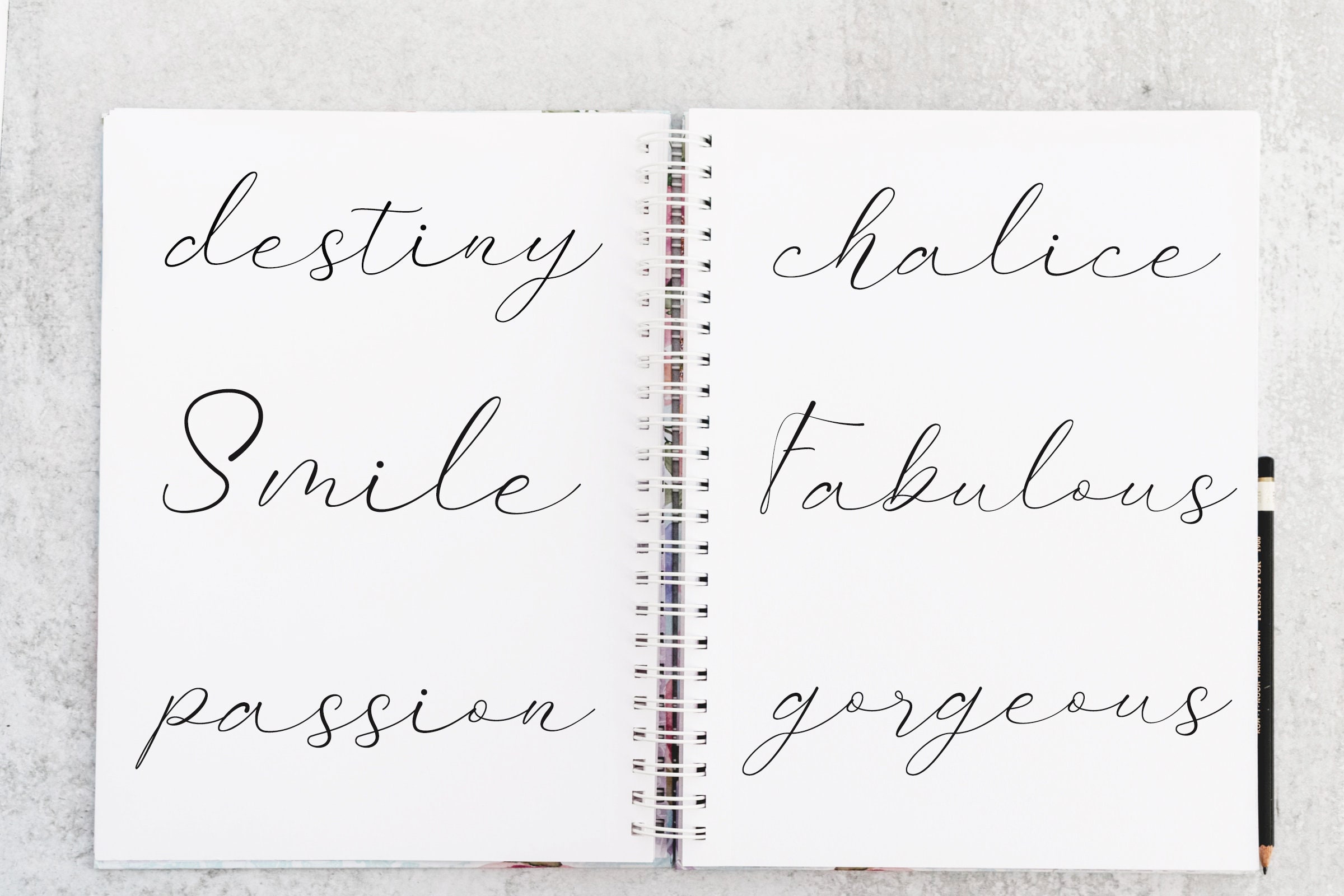 Misty Calligraphy Font: Modern Script, Wedding Font (digital Download ...