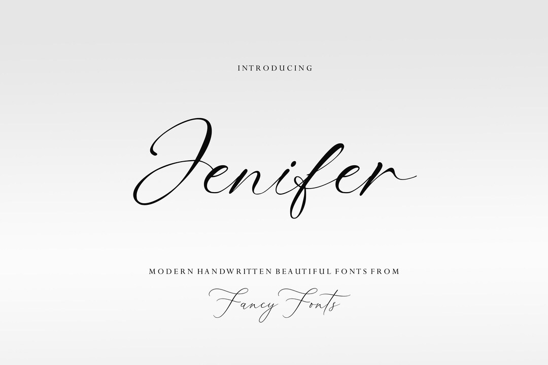 Jenifer Script Font | Elegant Handwritten Calligraphy Font | Luxury ...