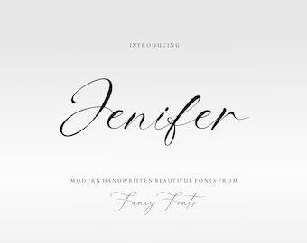 Jenifer Script Font | Elegant Handwritten Calligraphy Font | Luxury Signature Font for Logo, Branding & Wedding | TTF OTF Download