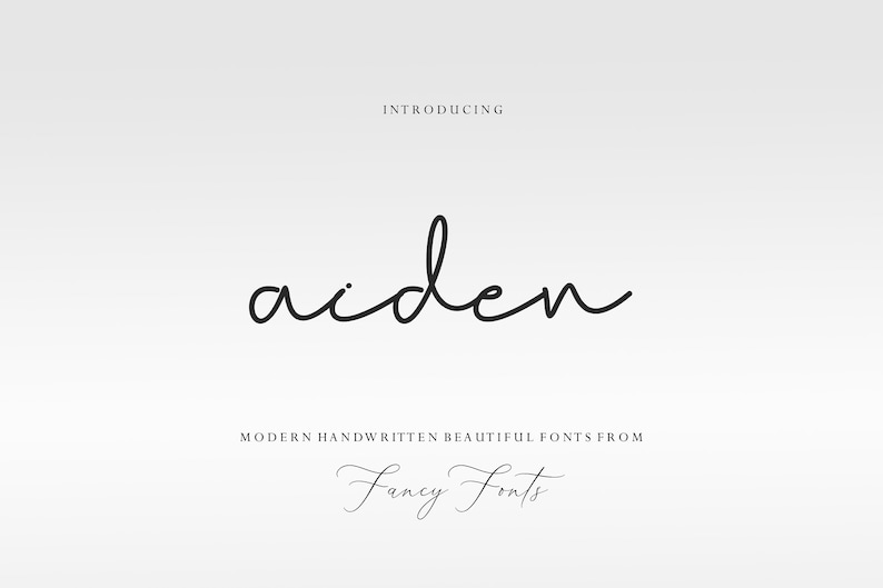 Aiden Script Font: Modern Handwritten Calligraphy (digital Font) - Etsy