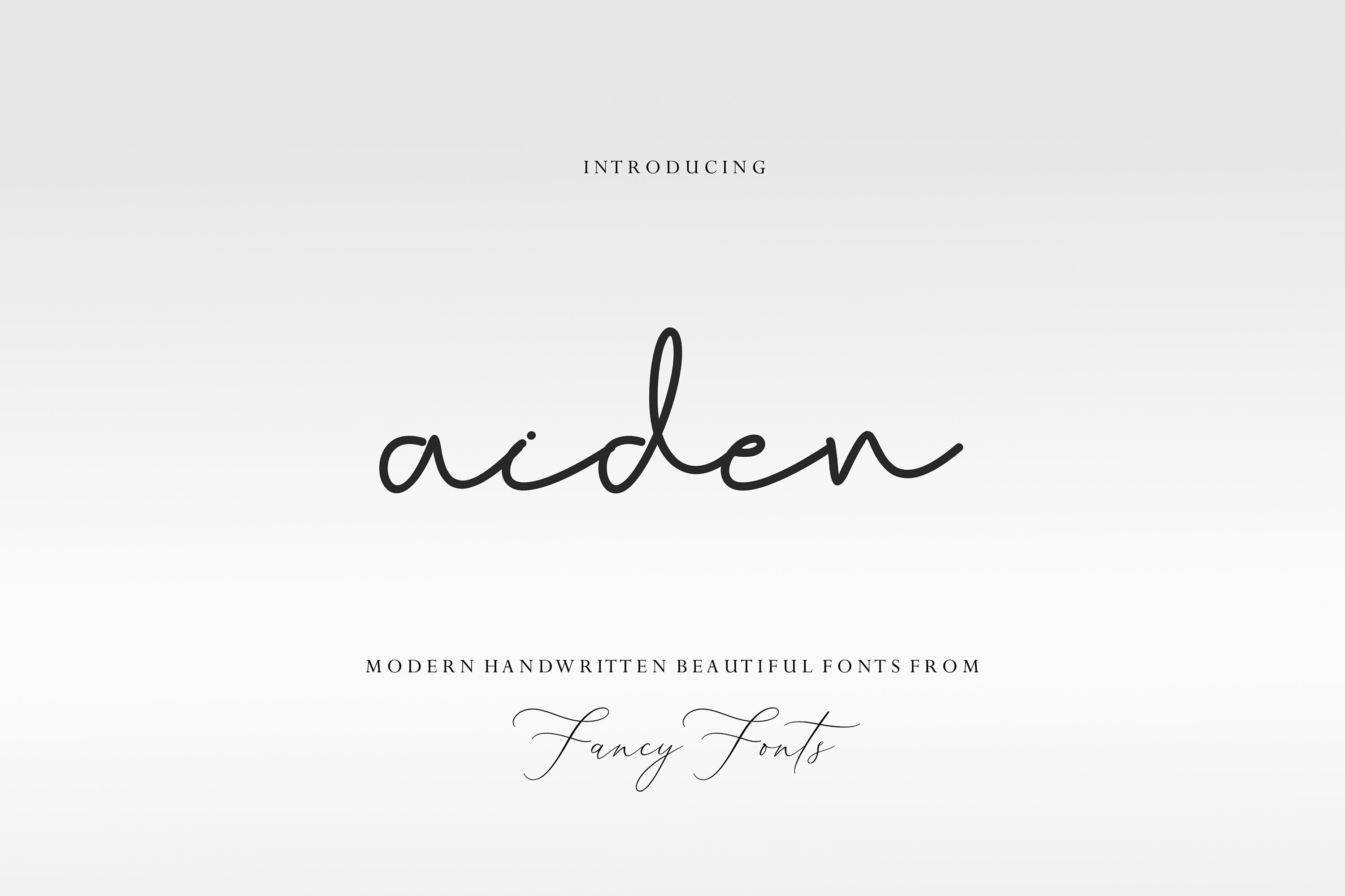 Aiden Script Font: Modern Handwritten Calligraphy (digital Font) - Etsy