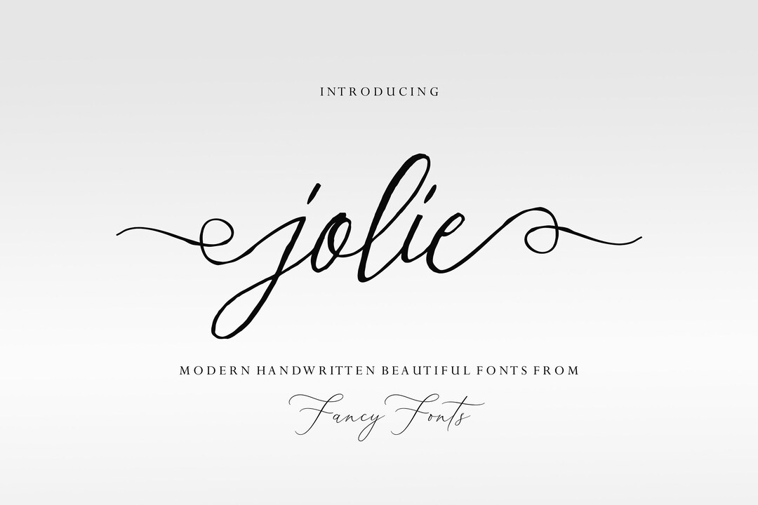 Jolie Script Font: Modern Calligraphy, Wedding & Commercial Use ...