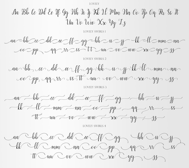 Lovely Script Font, Calligraphy Style (Digital Download) image 2