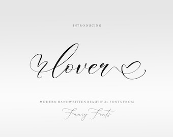 Fuente caligráfica: Lover Script para invitaciones de boda (descarga digital)