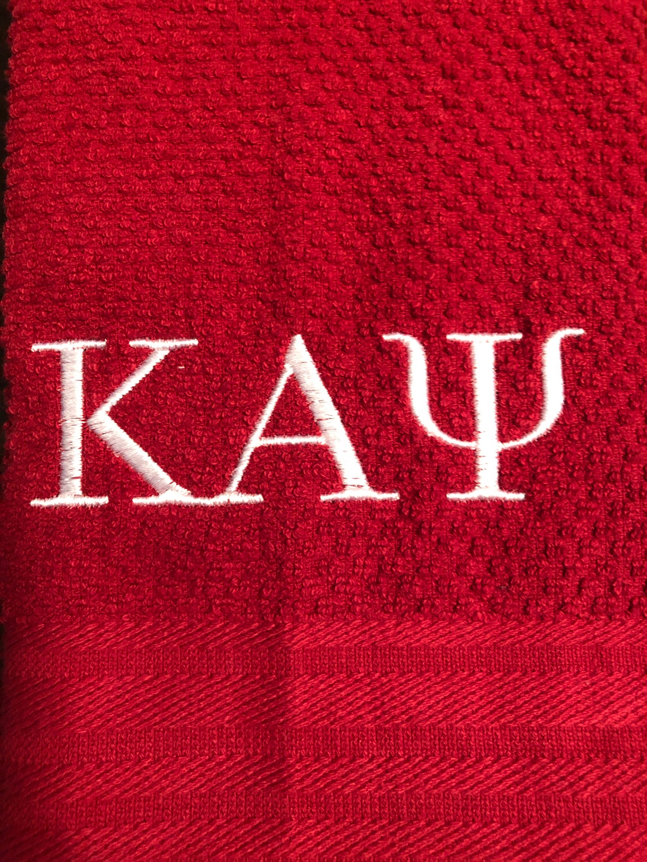 Kappa Alpha Psi Custom Embroidered Hand Towel Set Fraternity | Etsy